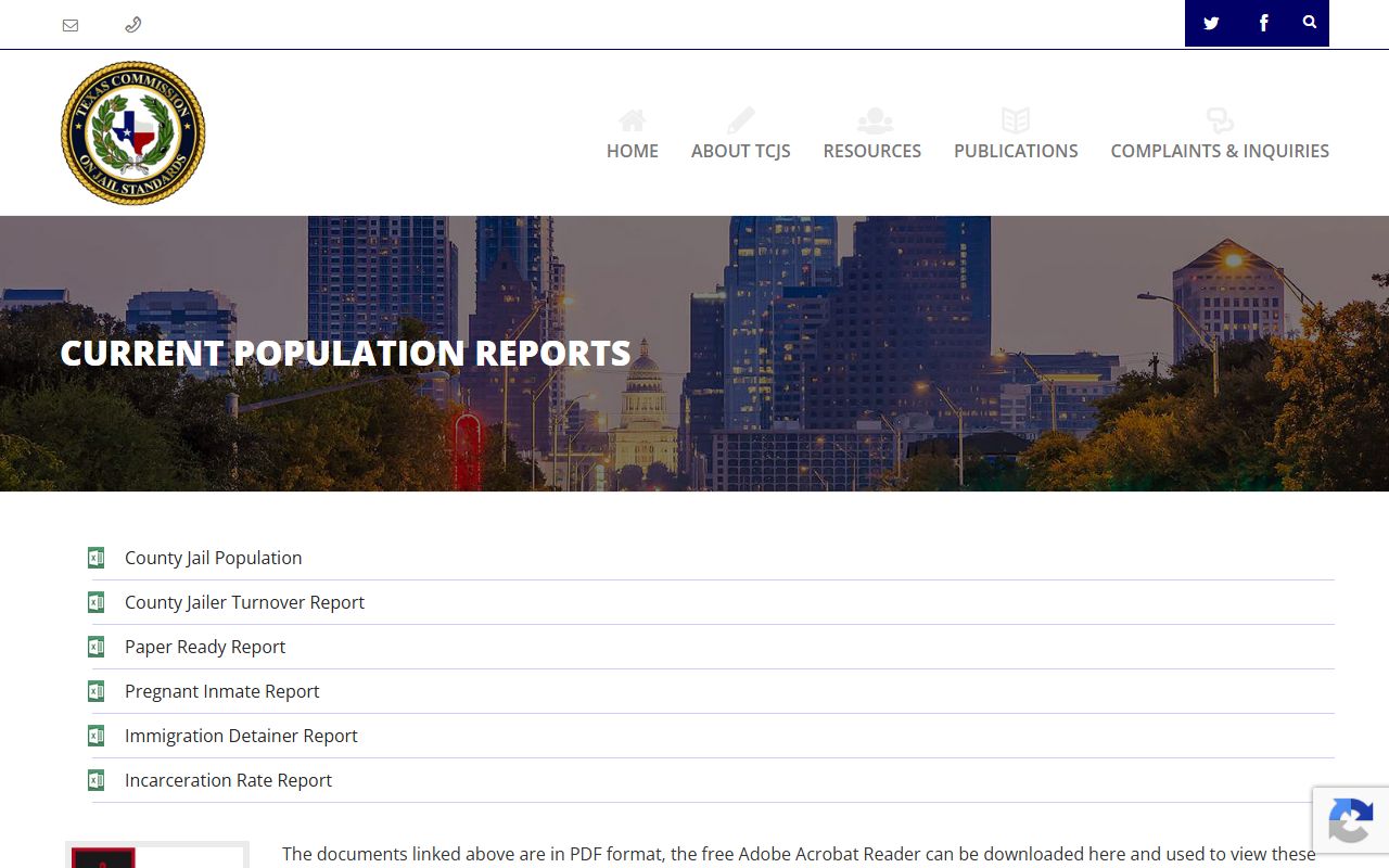 Upshur County inmate population TCJS population reports page