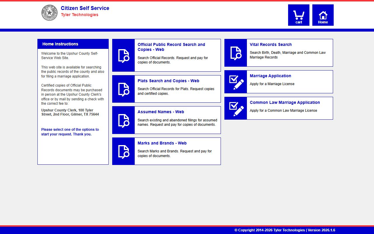 Upshur County court records after arrest Tyler Citizen Self Service portal
